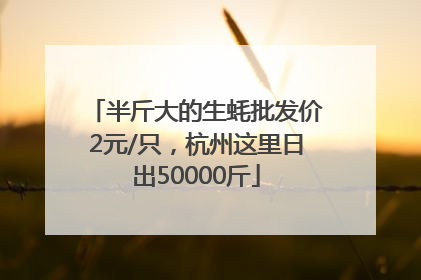 半斤大的生蚝批发价2元/只，杭州这里日出50000斤