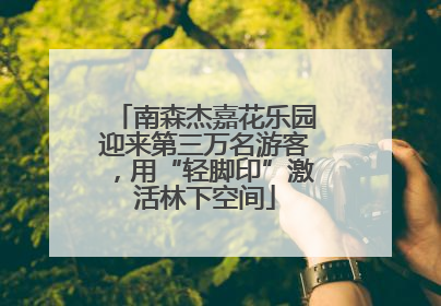南森杰嘉花乐园迎来第三万名游客，用“轻脚印”激活林下空间