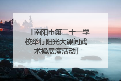 南阳市第二十一学校举行阳光大课间武术操展演活动