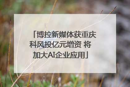 博拉新媒体获重庆科风投亿元增资 将加大AI企业应用