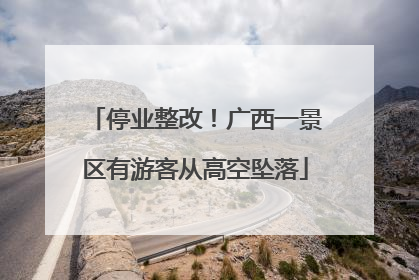 停业整改！广西一景区有游客从高空坠落