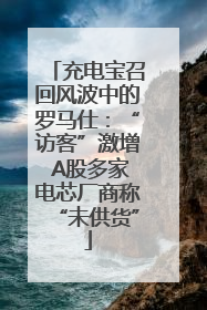 充电宝召回风波中的罗马仕：“访客”激增 A股多家电芯厂商称“未供货”