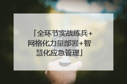 全环节实战练兵+网格化力量部署+智慧化应急管理