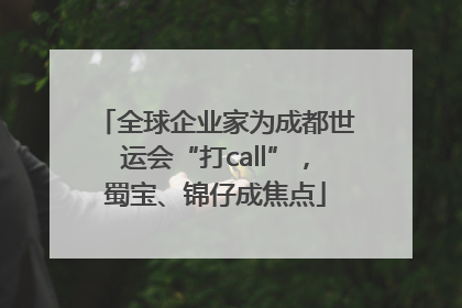全球企业家为成都世运会“打call”，蜀宝、锦仔成焦点
