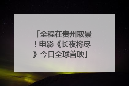 全程在贵州取景！电影《长夜将尽》今日全球首映