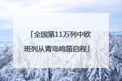 全国第11万列中欧班列从青岛鸣笛启程