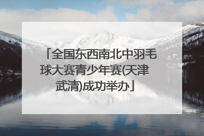 全国东西南北中羽毛球大赛青少年赛(天津武清)成功举办