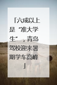六成以上是“准大学生”，青岛驾校迎来暑期学车高峰