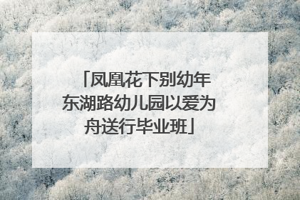 凤凰花下别幼年 东湖路幼儿园以爱为舟送行毕业班