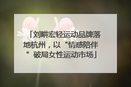 刘畊宏轻运动品牌落地杭州，以“情感陪伴”破局女性运动市场
