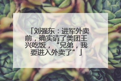 刘强东：进军外卖前，确实请了美团王兴吃饭，“兄弟，我要进入外卖了”