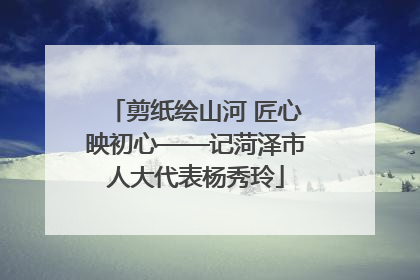 剪纸绘山河 匠心映初心——记菏泽市人大代表杨秀玲