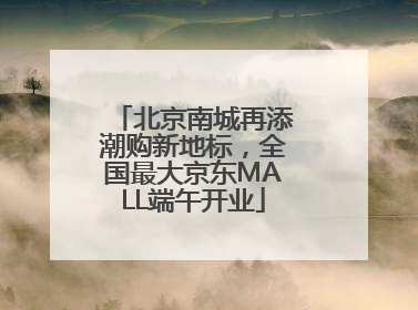 北京南城再添潮购新地标，全国最大京东MALL端午开业