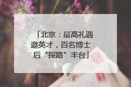 北京：最高礼遇邀英才，百名博士后“探路”丰台