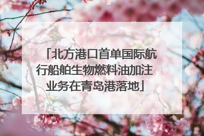 北方港口首单国际航行船舶生物燃料油加注业务在青岛港落地