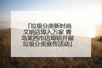 垃圾分类新时尚 文明店埠入万家 青岛莱西市店埠镇开展垃圾分类宣传活动