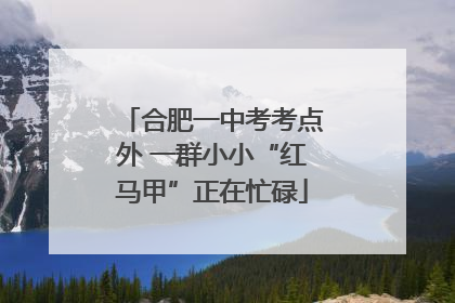 合肥一中考考点外 一群小小“红马甲”正在忙碌