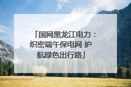 国网黑龙江电力：织密端午保电网 护航绿色出行路