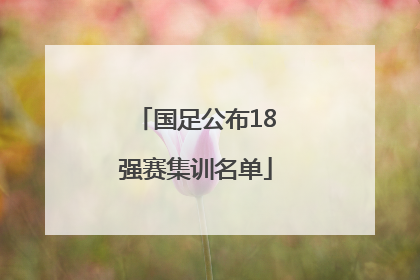 国足公布18强赛集训名单