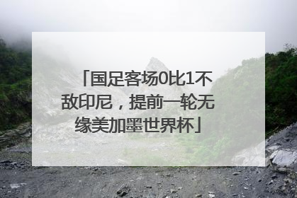 国足客场0比1不敌印尼，提前一轮无缘美加墨世界杯