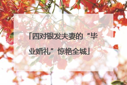四对银发夫妻的“毕业婚礼”惊艳全城