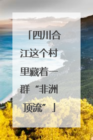 四川合江这个村里藏着一群“非洲顶流”