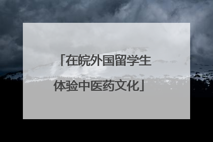 在皖外国留学生体验中医药文化