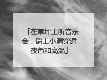 在草坪上听音乐会，爵士小调穿透夜色和高温