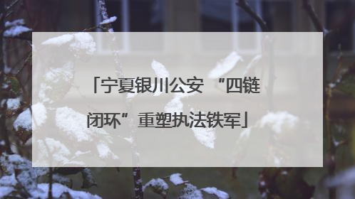 宁夏银川公安 “四链闭环”重塑执法铁军