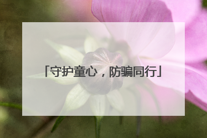 守护童心，防骗同行