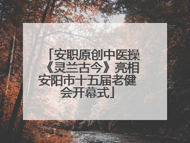 安职原创中医操《灵兰古今》亮相安阳市十五届老健会开幕式