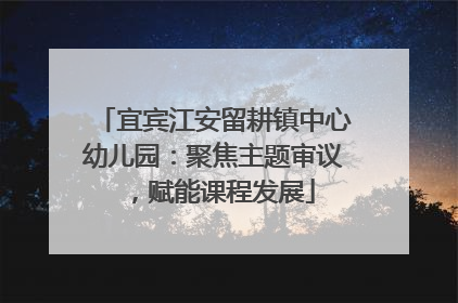 宜宾江安留耕镇中心幼儿园：聚焦主题审议，赋能课程发展