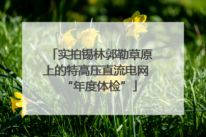 实拍锡林郭勒草原上的特高压直流电网“年度体检”