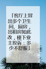 客厅上冒出多个卫生间、厨房，出租房如此改，楼下业主投诉：多少不舒服