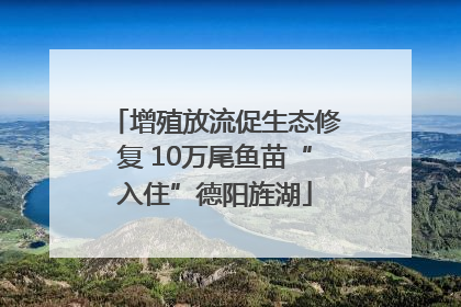 增殖放流促生态修复 10万尾鱼苗“入住”德阳旌湖