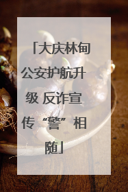 大庆林甸公安护航升级 反诈宣传“警”相随