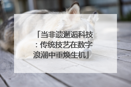 当非遗邂逅科技：传统技艺在数字浪潮中重焕生机
