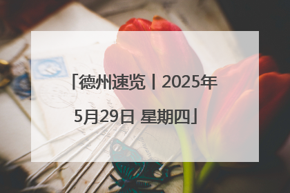 德州速览丨2025年5月29日 星期四
