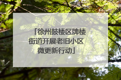 徐州鼓楼区牌楼街道开展老旧小区微更新行动