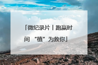 微纪录片丨跑赢时间 “植”为救你