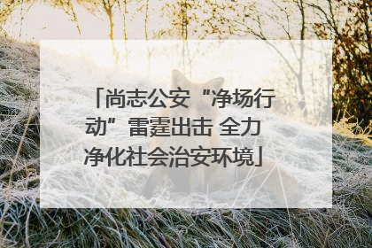 尚志公安“净场行动”雷霆出击 全力净化社会治安环境