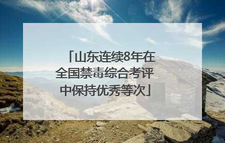 山东连续8年在全国禁毒综合考评中保持优秀等次