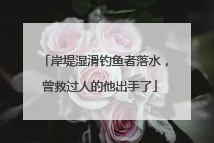 岸堤湿滑钓鱼者落水，曾救过人的他出手了
