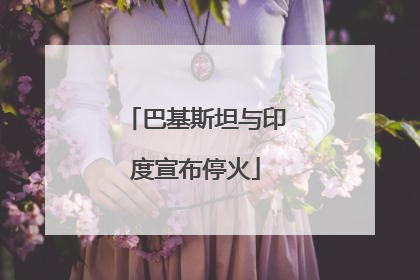 巴基斯坦与印度宣布停火