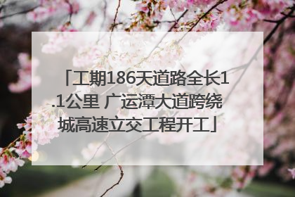 工期186天道路全长1.1公里 广运潭大道跨绕城高速立交工程开工