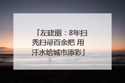 左建丽：8年扫秃扫帚百余把 用汗水给城市添彩
