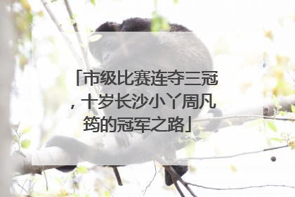 市级比赛连夺三冠，十岁长沙小丫周凡筠的冠军之路