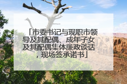 市委书记与现职市领导及其配偶、成年子女及其配偶集体廉政谈话，现场签承诺书