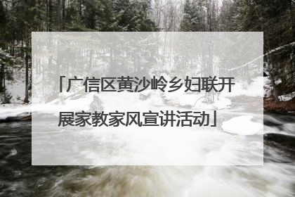 广信区黄沙岭乡妇联开展家教家风宣讲活动