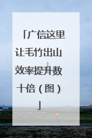 广信这里让毛竹出山效率提升数十倍（图）